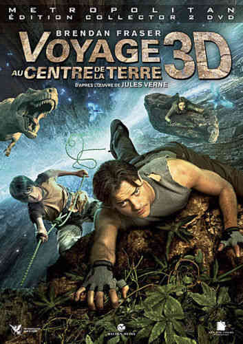 DVD voyage au centre de la terre en 3D Brendan Fraser