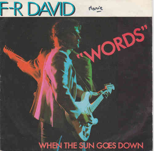 VINYL45T FR David words 1982