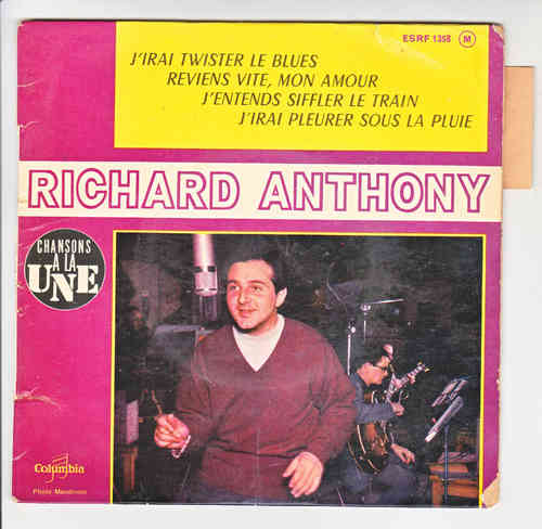 VINYL45T richard Anthony j'irai twister le blues 1962 BIEM