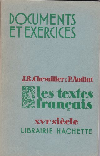 LIVRE JR.Chevalier p audiat les textes français du XVI siècle