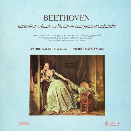 VINYL33T Beethoven André navarra intégrale des sonates et variations pour piano et violoncelle