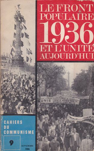LIVRE revue cahiers du communisme  N°9 1966