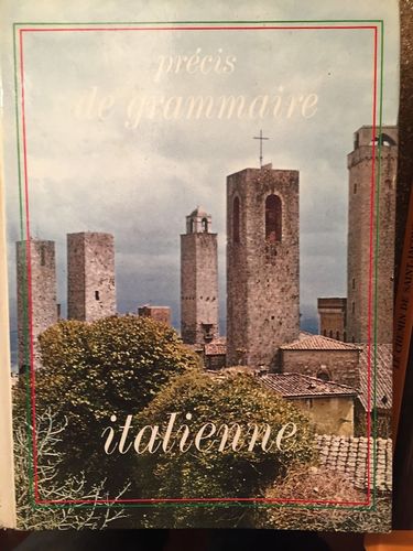 LIVRE précis de grammaire italienne 1967 (en français et italien)
