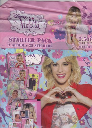 LIVRE RARE violetta starter pack (neuf) 1 album + 25 stickers panini 2015