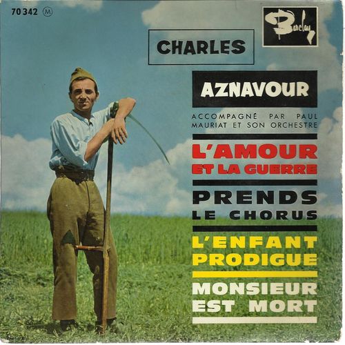 VINYL45T Charles Aznavour l amour et la guerre 1960