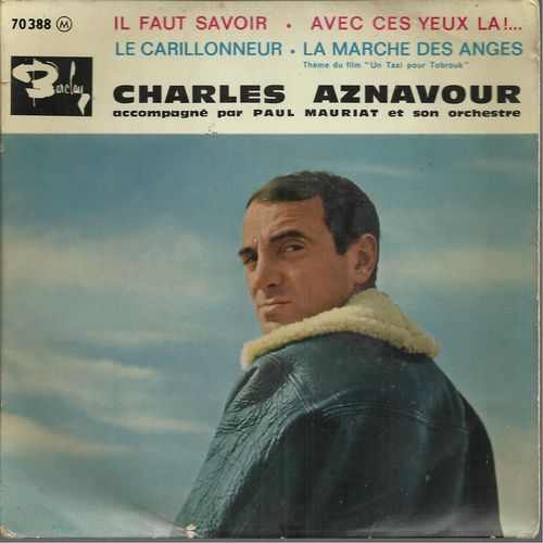 VINYL 45T Charles Aznavour il faut savoir 1961