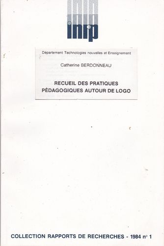 LIVRE recueil des pratiques pédagogiques autour du logo Catherine berdonneau 1984 N°1