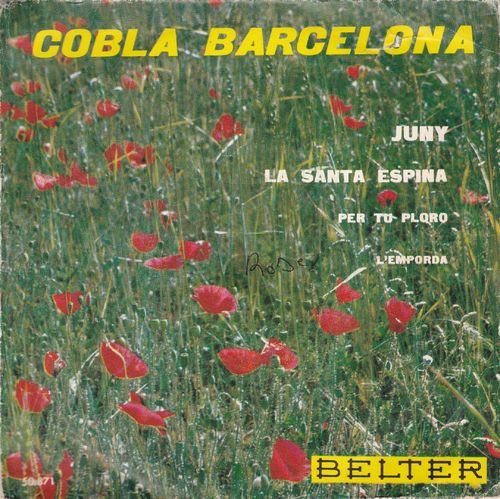 VINYL 45 T  la cobla de barcelona juny -la santa espina