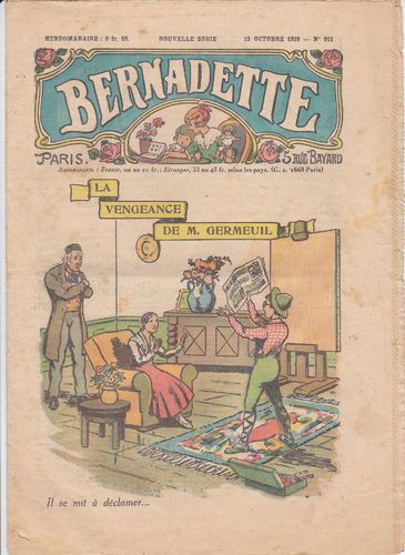 BD hebdomadaire Bernadette N°511- 1939