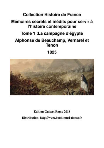 EBOOK  mémoires secrets tome 1 alphonse beauchamp 2018