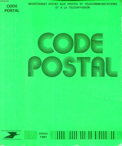 LIVRE Code postal édition 1981