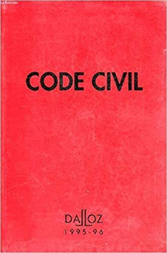 LIVRE Code civil Dalloz 1995-96