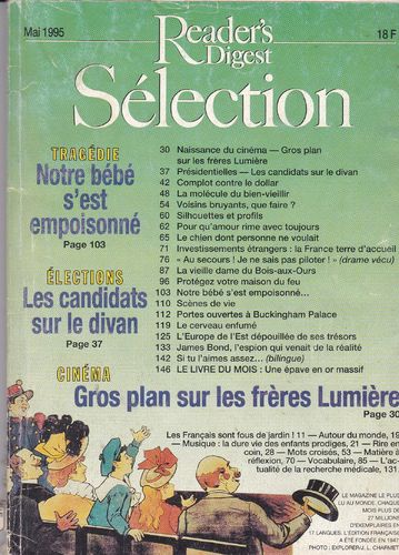 LIVRE REVUE selection reader's digest mai - 1995
