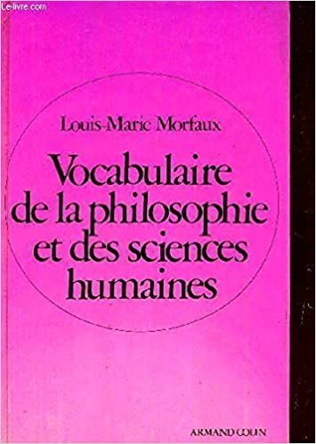 LIVRE Louis Marie Morfaux Vocabulaire de la philosophie et des sciences humaines