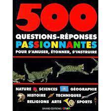 LIVRE 500 questions réponses passionnantes 1995