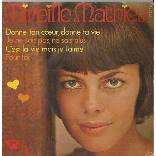 VINYL 45T Mireille Mathieu donne ton cœur , donne ta vie BIEM 1970