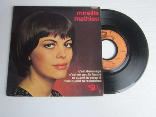 VINYL 45T Mireille Mathieu C'est dommage BIEM